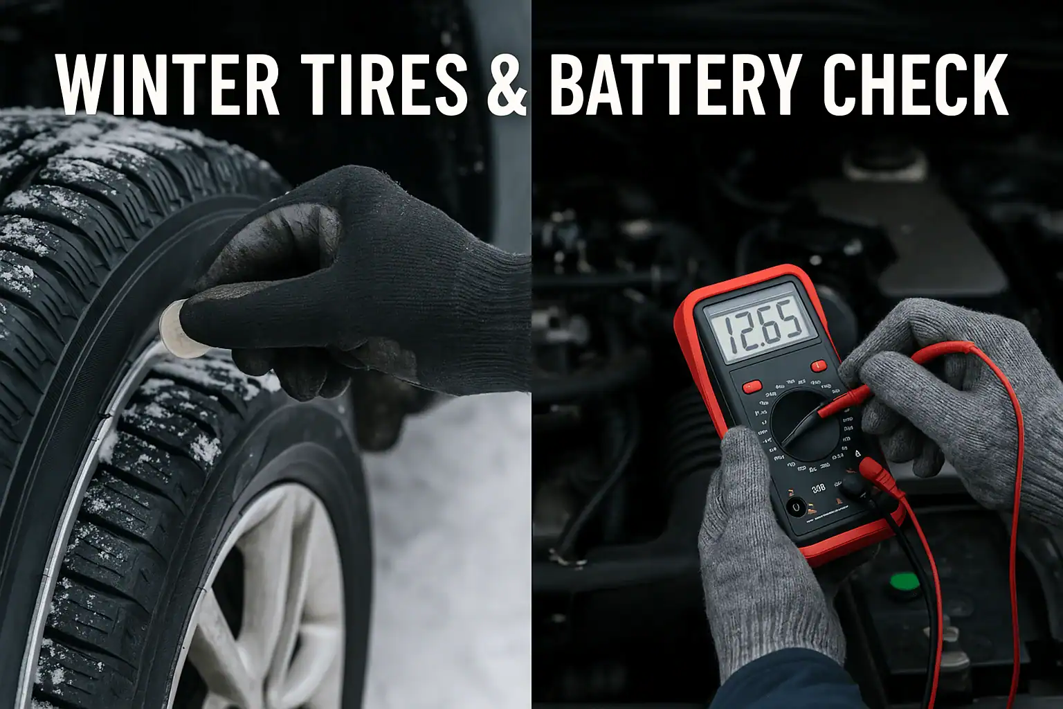 How to Prepare Your Car for Winter in Ontario 2 checking winter tires and battery